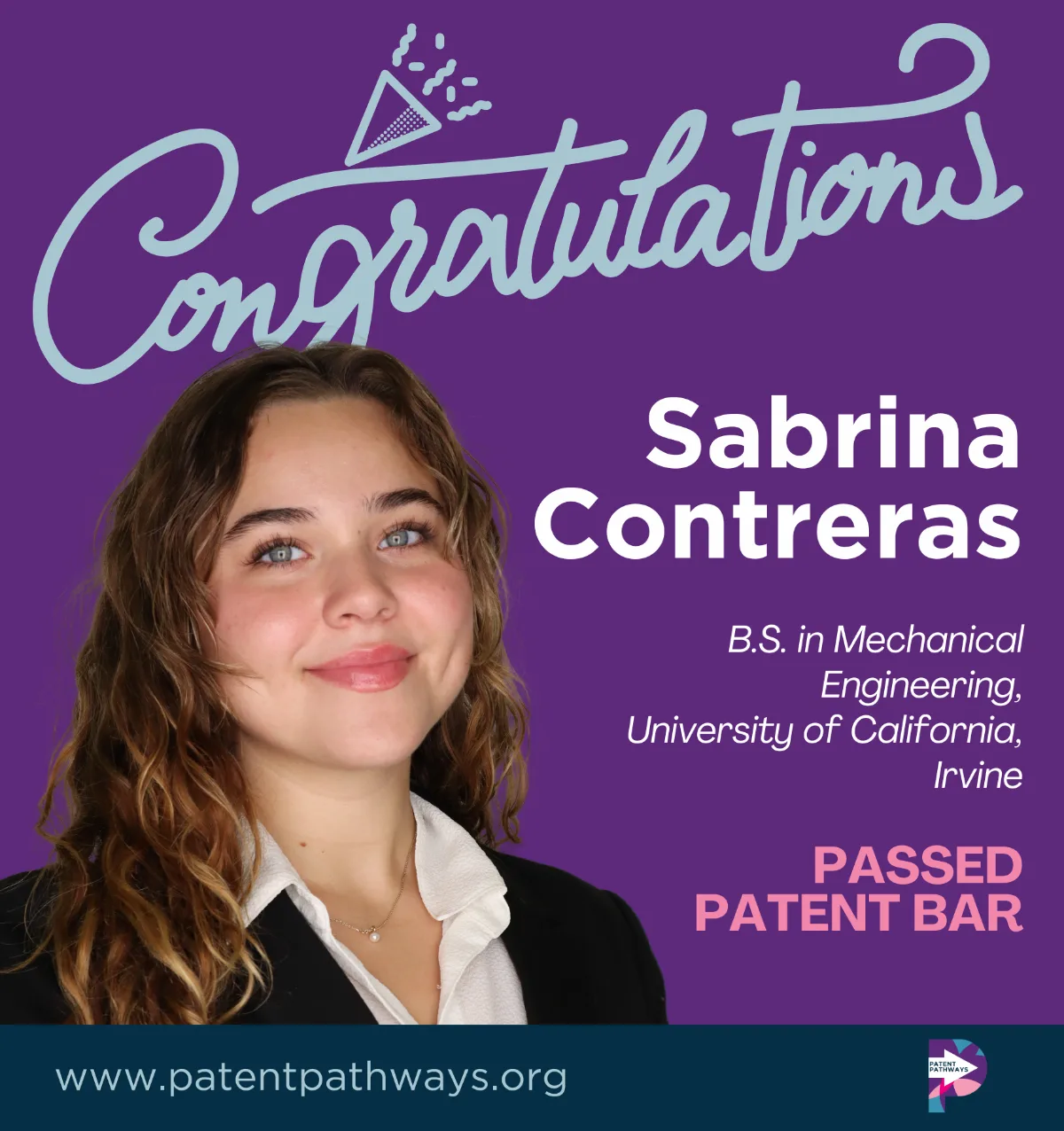 Celebrating Sabrina Contreras: Patent Bar Success